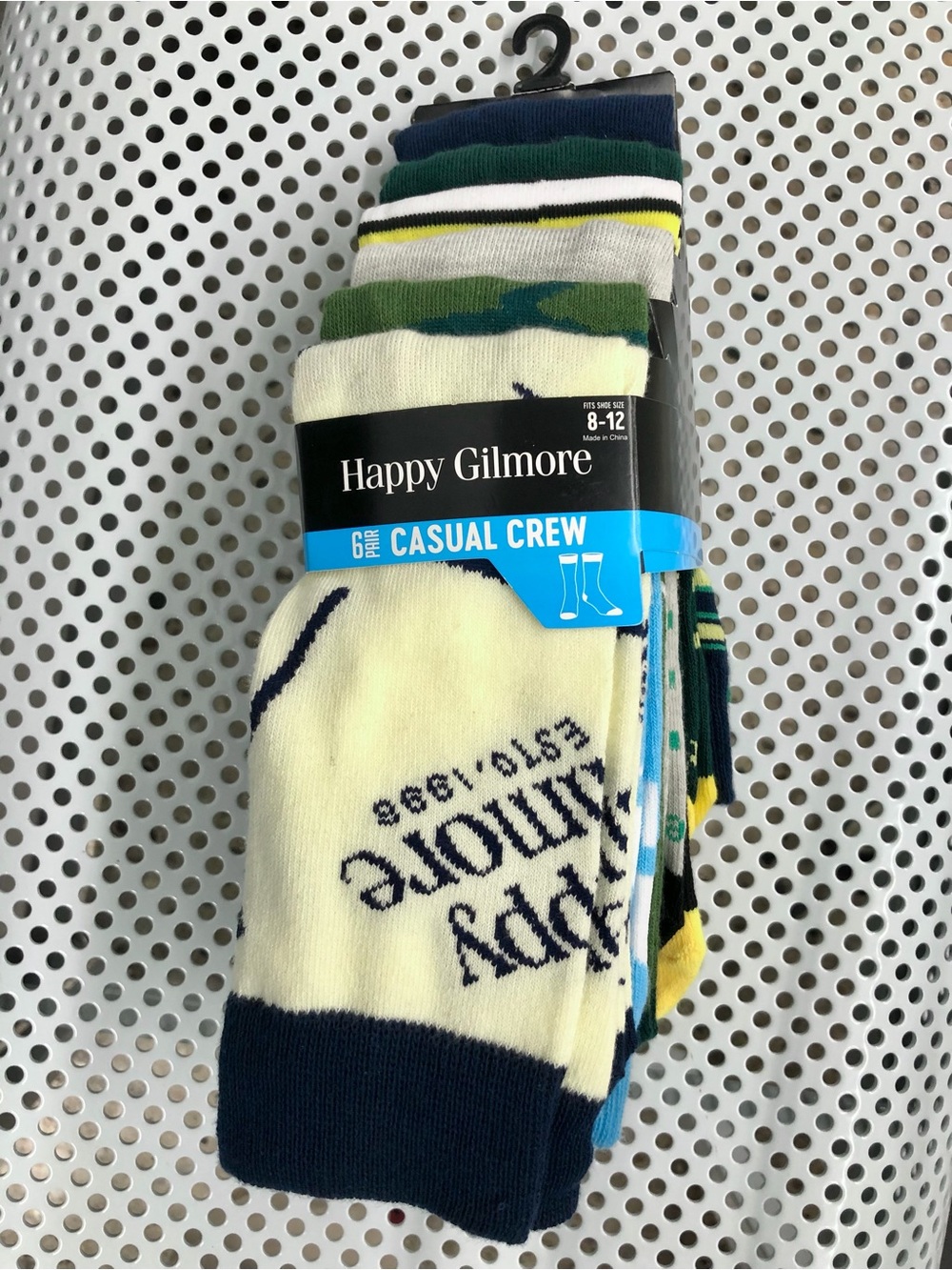🌶️$15🌶️ NEW Happy Gilmore Movie Crew Socks 6 Pairs, shoe size 8 - 12 Men’s